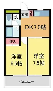 ドミール・ド・甲子園【203号室】の間取り