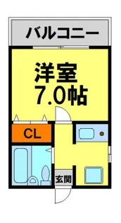 コーポラスユニ【205号室】の間取り