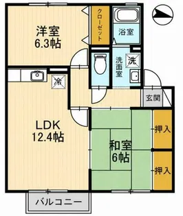 カサブランカⅡ【1階】の間取り