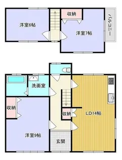 兵庫県加古川市尾上町養田【一戸建】の間取り