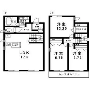 愛知県名古屋市守山区川上町【一戸建】の間取り