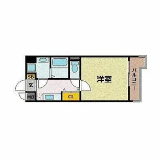 スカイコート博多駅前第2【6階】の間取り