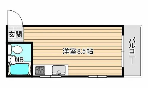 宝マンション【1階】の間取り