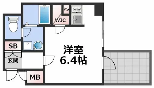プレサンス難波南アーバニッシュ【10階】の間取り