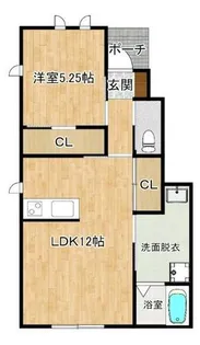 クロノスライハ【104号室】の間取り