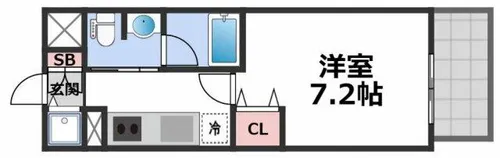 セイワパレス玉造【2階】の間取り