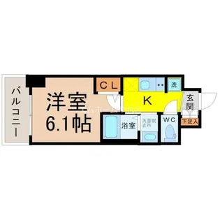 エステムコート名古屋新栄Ⅲグローリィ【5階】の間取り