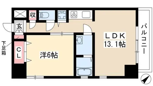 AHビル【0501号室】の間取り