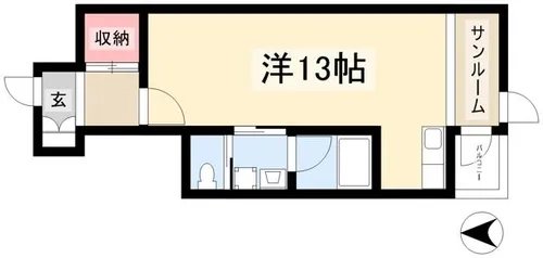 i-Space West【106号室】の間取り