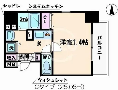 La Douceur難波東【12階】の間取り