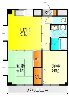サニーフラット田中【3階】の間取り