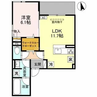 VIVRE立花【1階】の間取り