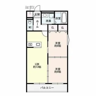 レジデンス ムコフルール【1階】の間取り