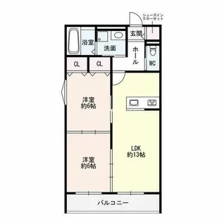 レジデンス ムコフルール【2階】の間取り