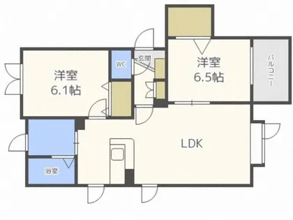 ソレアードA【1階】の間取り