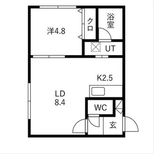 メルヴェーユ麻生【1階】の間取り