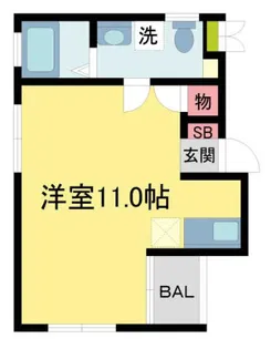 BENISSIMO西宮【101号室】の間取り