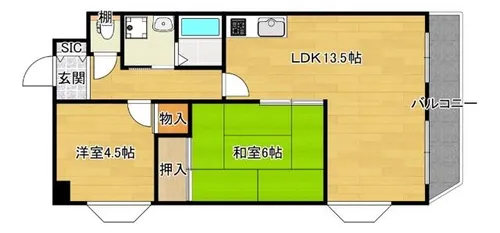 サンサーラ翁【3階】の間取り