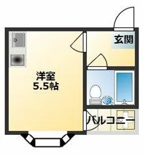 エルグリーン東住吉【3階】の間取り