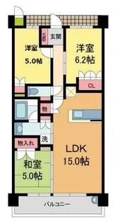 ローレルコート甲子園口【3階】の間取り