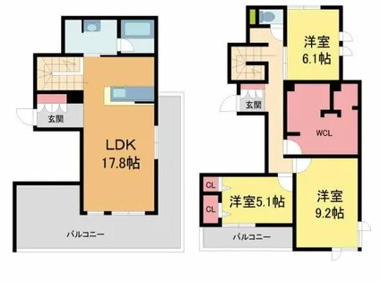 Rio Brezza 芦屋【202号室】の間取り