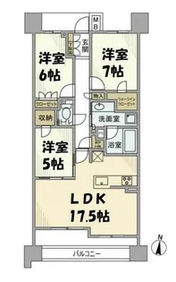プラウドタワー名古屋久屋大通公園【15階】の間取り