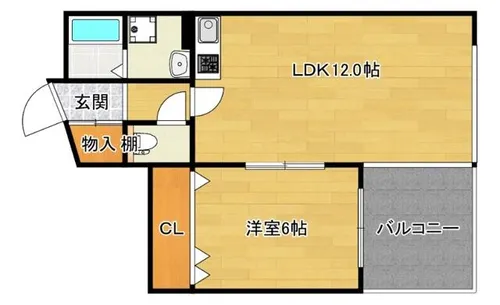 三恵上新庄ハイツ【4階】の間取り