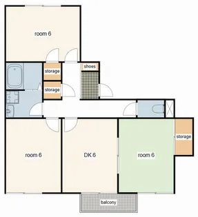 メナジュ夢M棟【201号室】の間取り