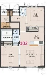 フルーレM【1階】の間取り