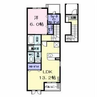 グランディールⅠ【2階】の間取り