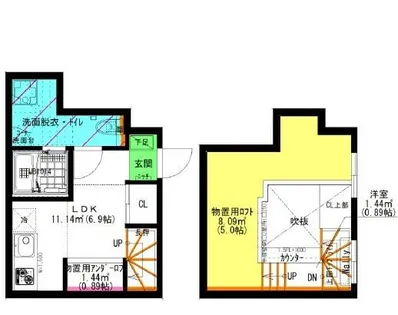 SOLID本山(ソリッド本山)【1階】の間取り