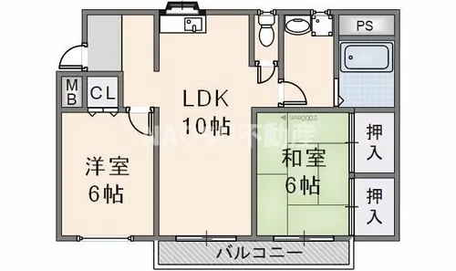 ハピネス2000【202号室】の間取り