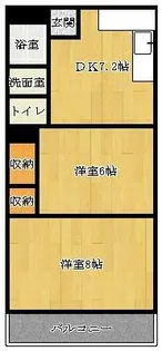 1LDKの間取り画像