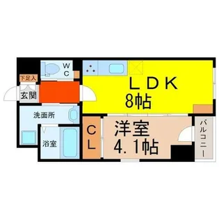 PuraVida幅下【7階】の間取り