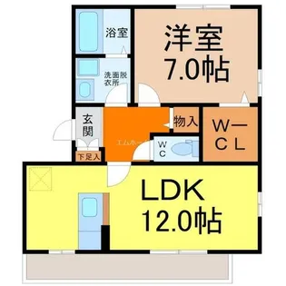 パークコート向陽町【3階】の間取り
