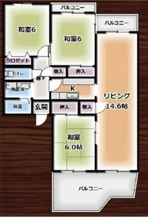 エミネンス住吉【4階】の間取り