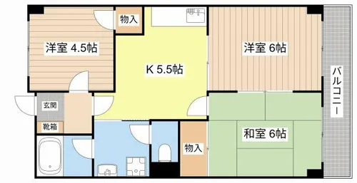 ライオンズハイツ高宮【101号室】の間取り