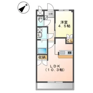 ルナフィット【1階】の間取り