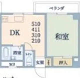 コーポリベラ【5階】の間取り