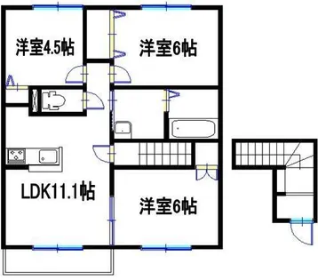 サンガーデン西井ノ口【203号室】の間取り