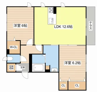 エスポワール【Ⅱ101号室】の間取り