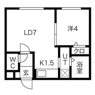 フェーラシュヴァル南円山【4階】の間取り