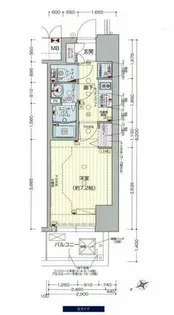 プレサンスOSAKA DOMECITY クロスティ【15階】の間取り
