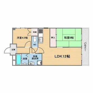 ドミール甲子園【2階】の間取り