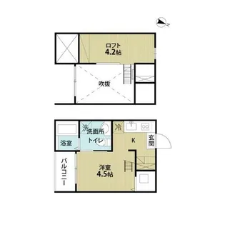 グローレ道徳【1階】の間取り