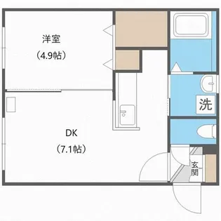 クーデクール北円山【3階】の間取り