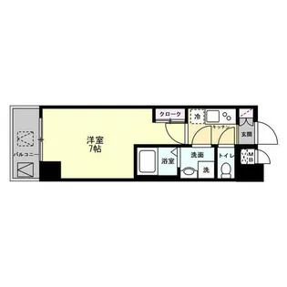 ガーディアンズパレス難波【2階】の間取り