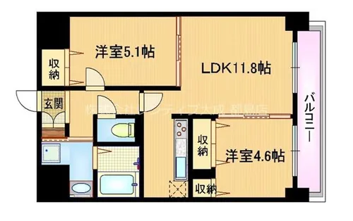 レミオコート都島【9階】の間取り
