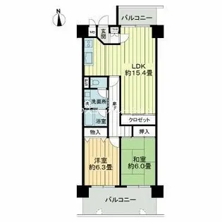 兵庫県尼崎市名神町2丁目【マンション】の間取り