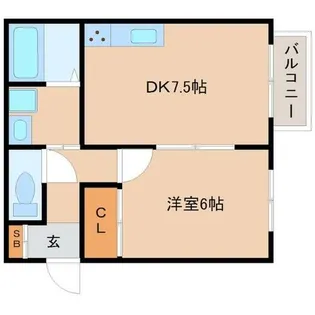 兵庫県尼崎市下坂部2丁目【アパート】の間取り